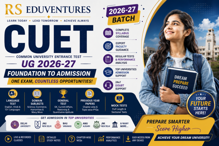 RS Eduventures CUET UG Success Program 2027 | Complete Entrance Preparation