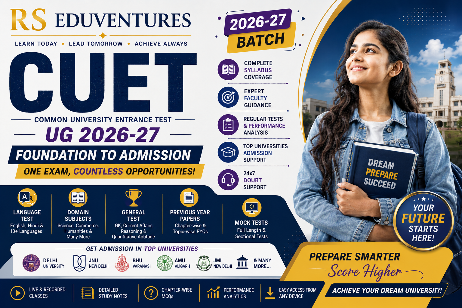 RS Eduventures CUET UG Success Program 2027 | Complete Entrance Preparation