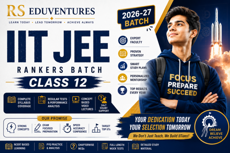 RS Eduventures Class 12 PCM Rankers Program | CBSE + IIT JEE 2026–27