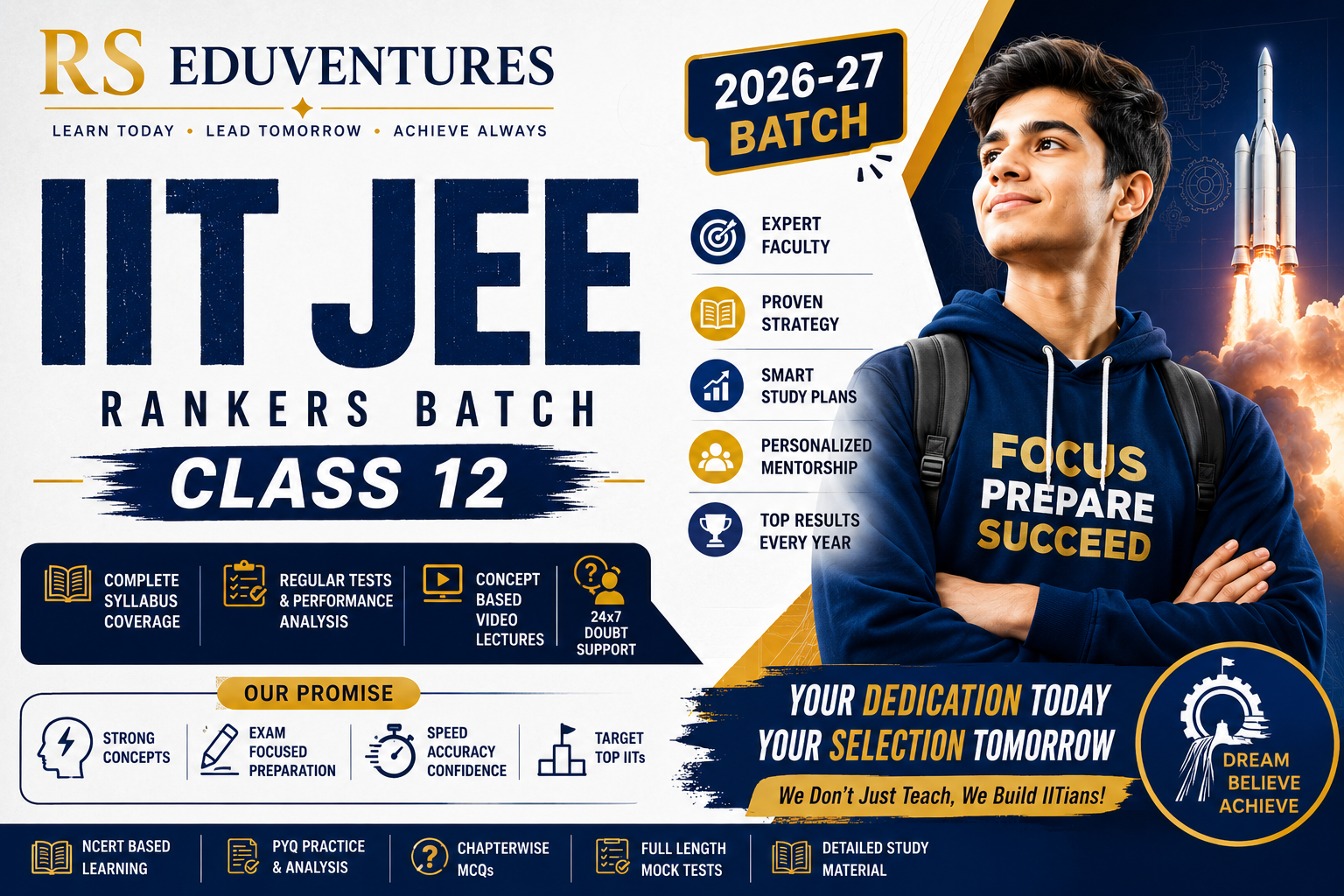 RS Eduventures Class 12 PCM Rankers Program | CBSE + IIT JEE 2026–27
